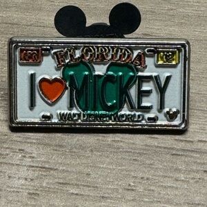 5/$25 Disney I Heart MICKEY License Plate Pin